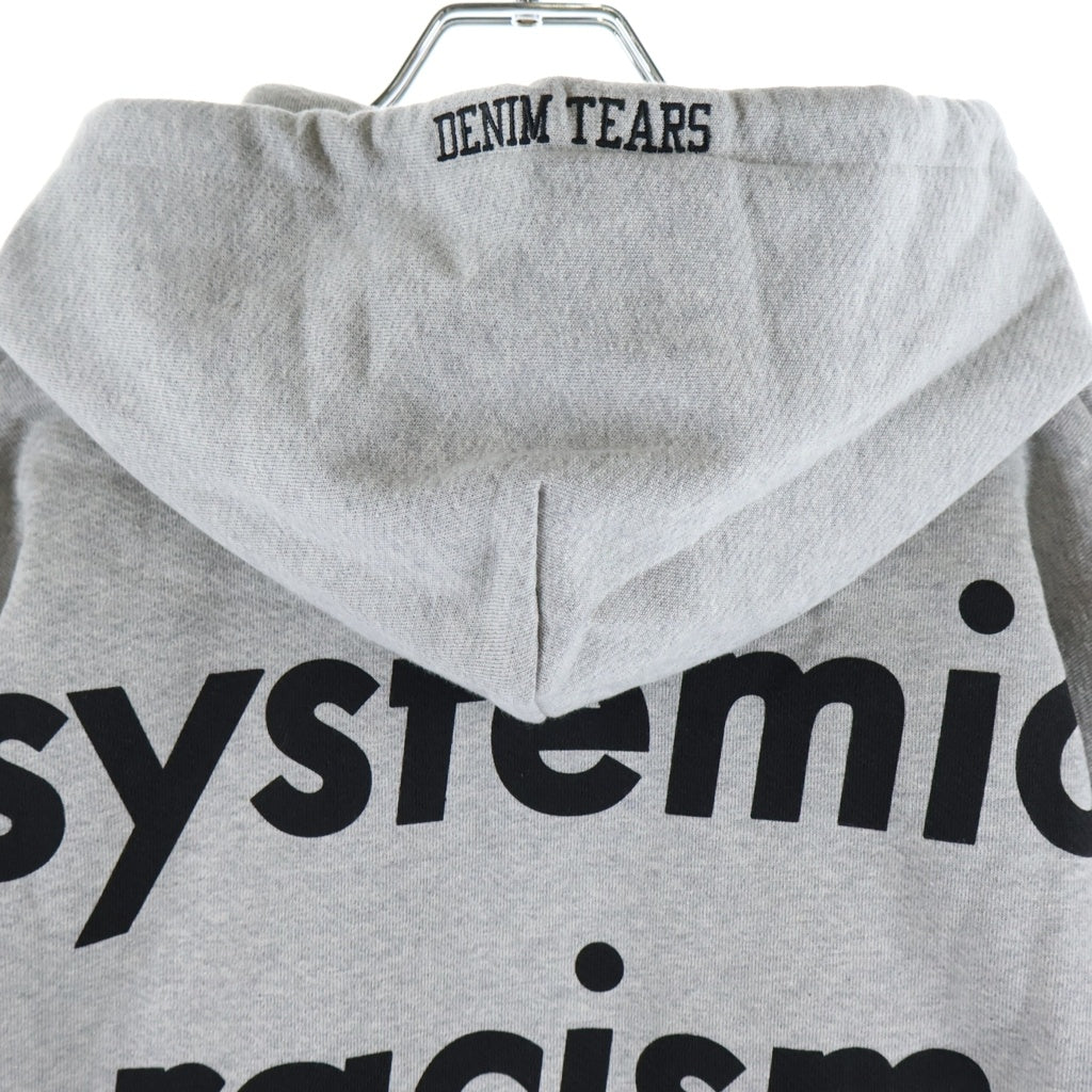 DENIM TEARS(デニムティアーズ) ×Arthur Jafa LeRage Hoodie アーサー ジャファ ル レイジ プルオーバースウェットパーカー フーディー グレー