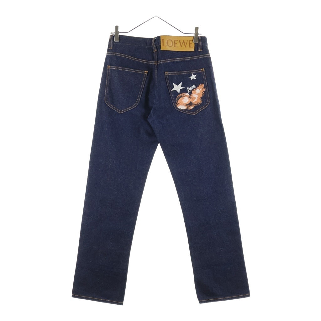 LOEWE(ロエベ) Denim Pants バックロゴ刺繍 デニムパンツ インディゴ S2282160B