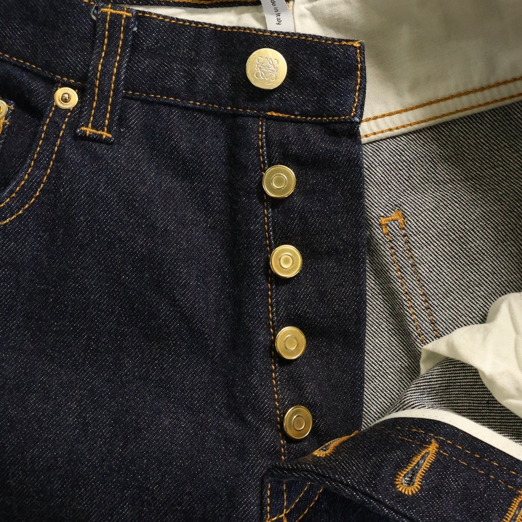 LOEWE(ロエベ) Denim Pants バックロゴ刺繍 デニムパンツ インディゴ S2282160B
