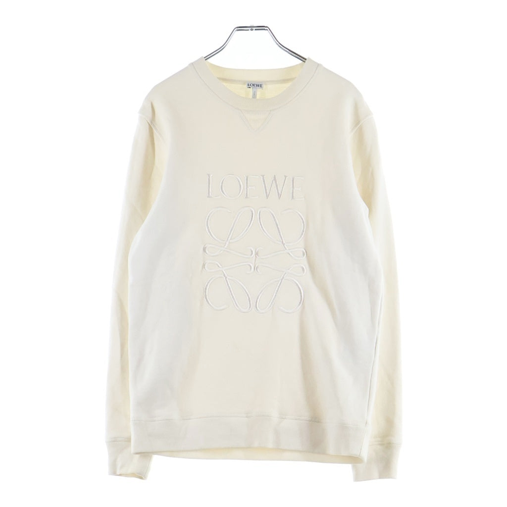 LOEWE(ロエベ) Anagram Sweatshirt アナグラムロゴ刺繍 クルーネックスウェットトレーナー ホワイト H526341XA1