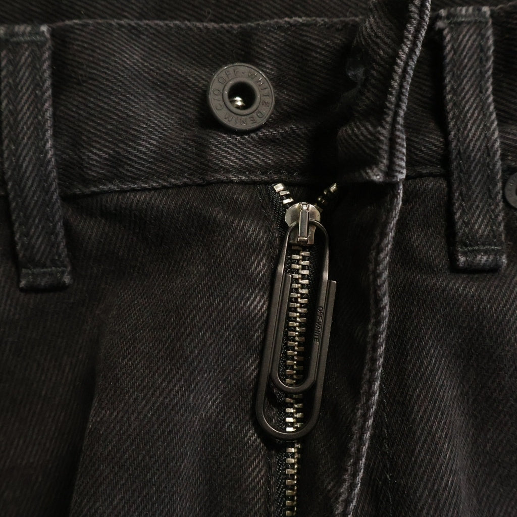 OFF-WHITE(オフホワイト) 20SS Denim Pants ロゴ刺繍 デニムパンツ ブラック OMYA011R20E54018