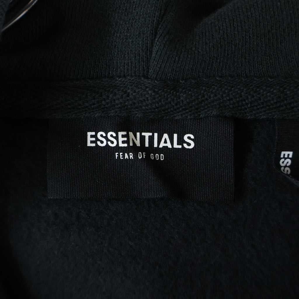 FEAR OF GOD ESSENTIALS(フィアオブゴッド エッセンシャルズ) HOODIE バックリフレクターロゴ プルオーバースウェットパーカー フーディー ブラック