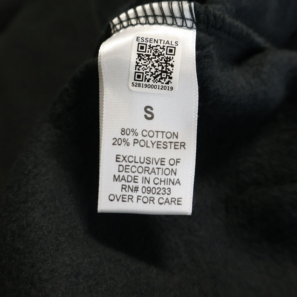 FEAR OF GOD ESSENTIALS(フィアオブゴッド エッセンシャルズ) HOODIE バックリフレクターロゴ プルオーバースウェットパーカー フーディー ブラック