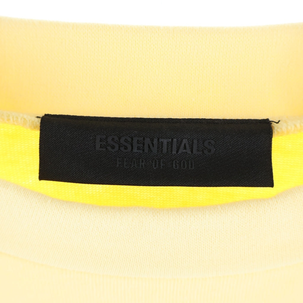 FEAR OF GOD ESSENTIALS(フィアオブゴッド エッセンシャルズ) HEAVY L/S T-SHIRT ラバーロゴ ヘビーオンス長袖Tシャツ ロンT イエロー