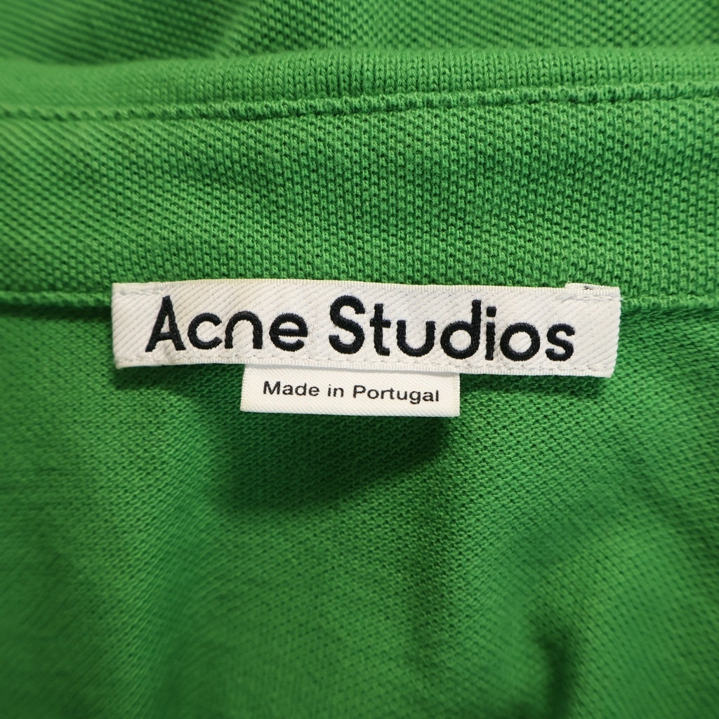 Acne Studios(アクネ ストゥディオズ) Bubble Logo Polo T-Shirt 半袖ポロシャツ グリーン BL0326- FN-MN-TSHI000425 BL0326