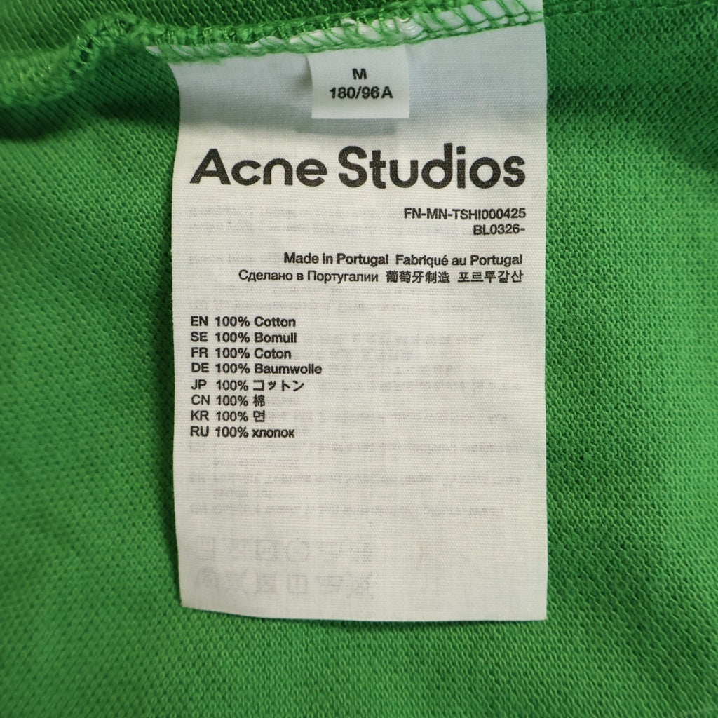 Acne Studios(アクネ ストゥディオズ) Bubble Logo Polo T-Shirt 半袖ポロシャツ グリーン BL0326- FN-MN-TSHI000425 BL0326