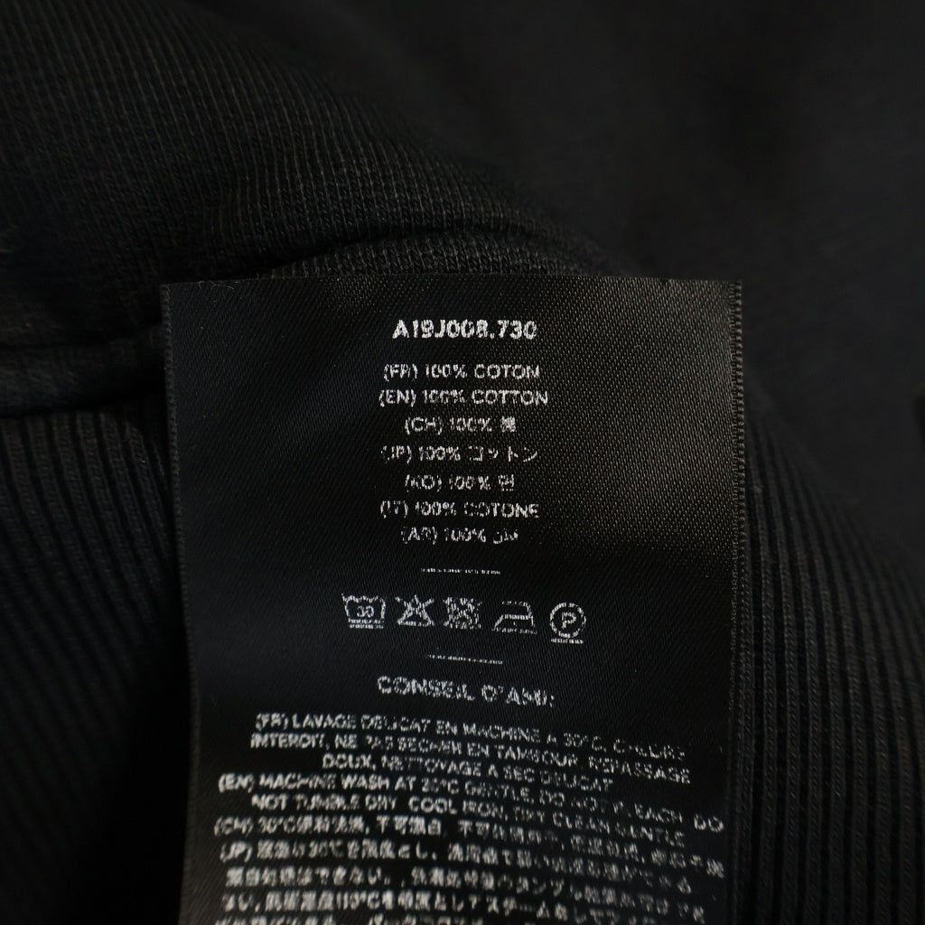 AMI Alexandre Mattiussi(アミアレクサンドルマテュッシ) Hoodie ロゴ刺繍 プルオーバースウェットパーカー フーディー ブラック A19J008.730