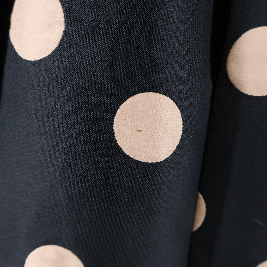 RED VALENTINO(レッド ヴァレンティノ) Polka Dot Double Breasted Coat ポルカドット ダブルブレストロングコート ブラック レディース IR3CA0101H3