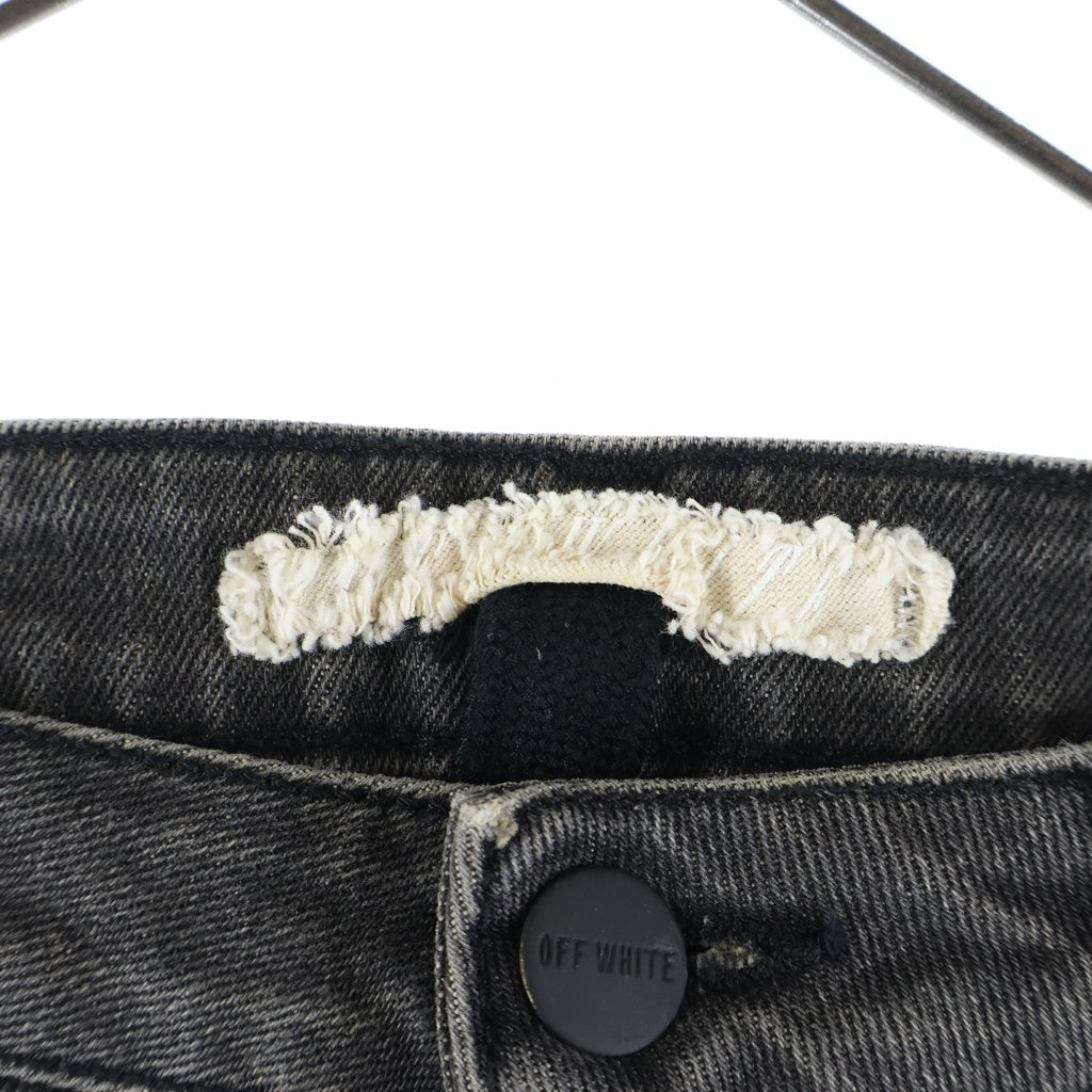 OFF-WHITE(オフホワイト) 15AW Denim Pants ダメージ加工 デニムスキニーパンツ グレー