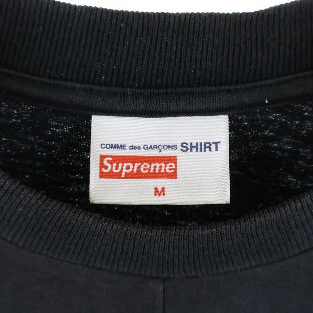 SUPREME(シュプリーム) 18AW COMME des GARCONS SHIRT Split Box Logo Tee コムデギャルソン スプリットボックスロゴ 半袖Tシャツ ブラック