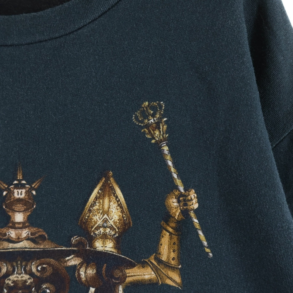 DOLCE & GABBANA(ドルチェアンドガッバーナ) Sweatshirt ロゴプリント クルーネックスウェットトレーナー グリーン G9DJ0T