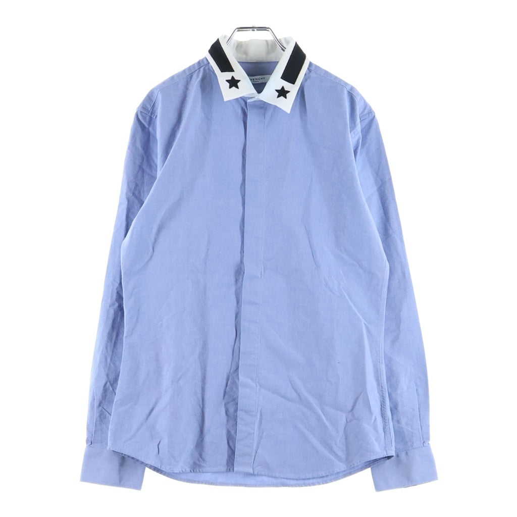 GIVENCHY(ジバンシィ) Star Shirt スター 長袖比翼シャツ ブルー 15S 6001 319