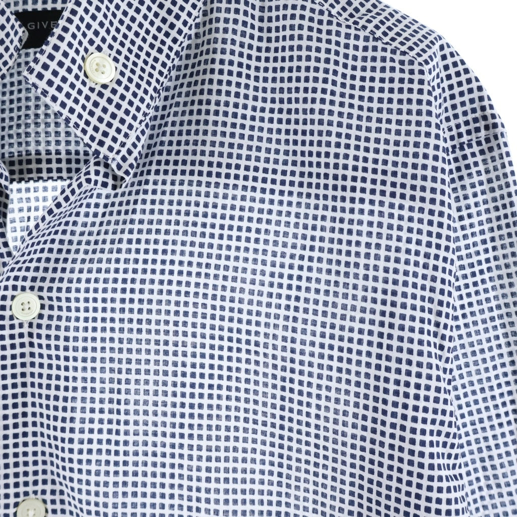 GIVENCHY(ジバンシィ) L/S Shirt 総柄長袖シャツ ネイビー