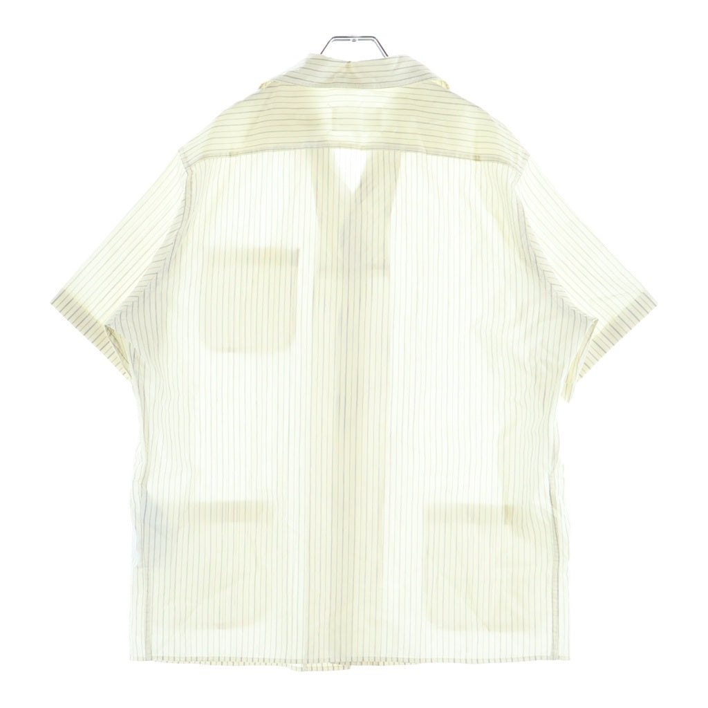 Maison Margiela(メゾンマルジェラ) オープンカラーシャツ ストライプシャツ 半袖Tシャツ カットソー ホワイト S50DR0009 M35276