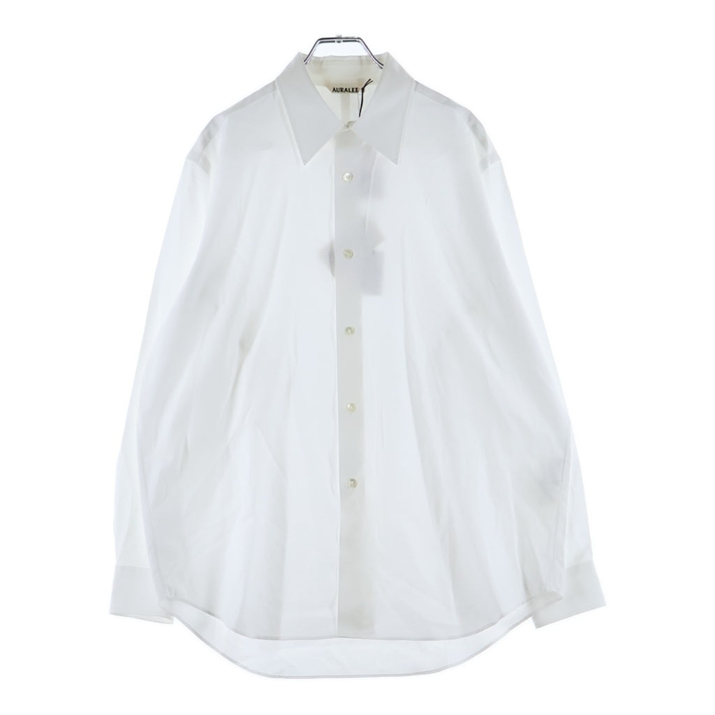 AURALEE(オーラリー) WASHED FINX TWILL SHIRT ウォッシュド フィンクス ツイル シャツ ホワイト A25SS01TN