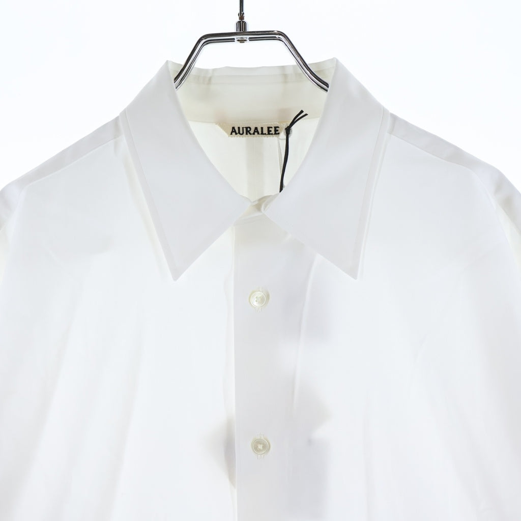 AURALEE(オーラリー) WASHED FINX TWILL SHIRT ウォッシュド フィンクス ツイル シャツ ホワイト A25SS01TN