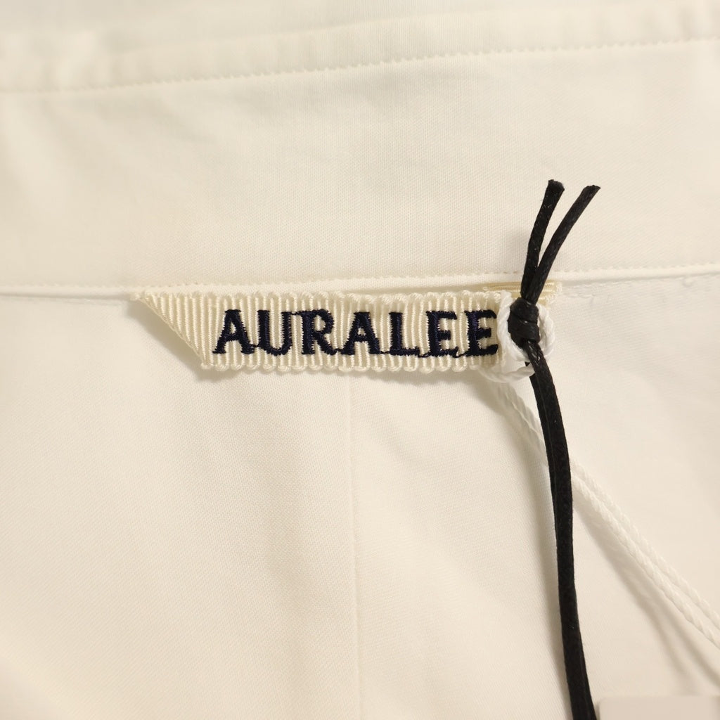 AURALEE(オーラリー) WASHED FINX TWILL SHIRT ウォッシュド フィンクス ツイル シャツ ホワイト A25SS01TN