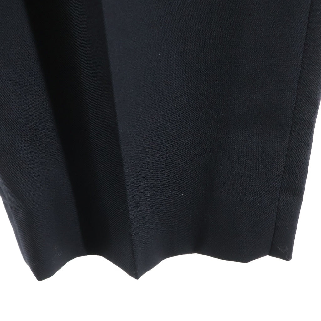 Stein(シュタイン) 22SS DOUBLE WIDE TROUSERS ウールギャバジン ワイドトラウザーズ パンツ ブラック ST355-1