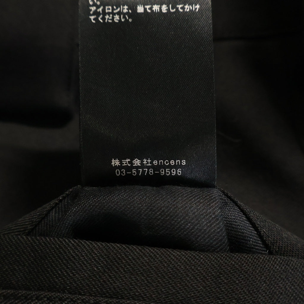 Stein(シュタイン) 22SS DOUBLE WIDE TROUSERS ウールギャバジン ワイドトラウザーズ パンツ ブラック ST355-1