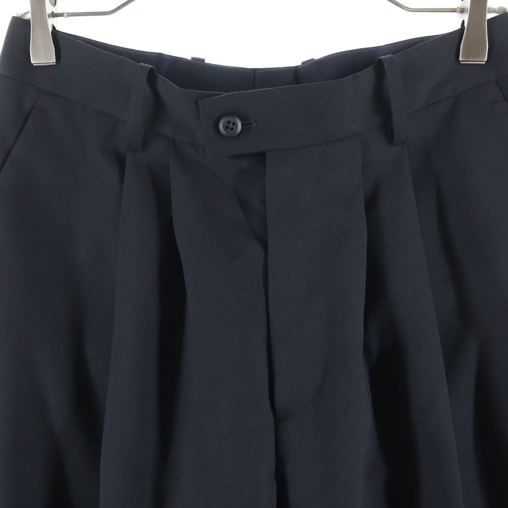 Stein(シュタイン) WIDE TAPERED TROUSERS ウールギャバジン ワイドトラウザーズ パンツ ブラック ST278-1
