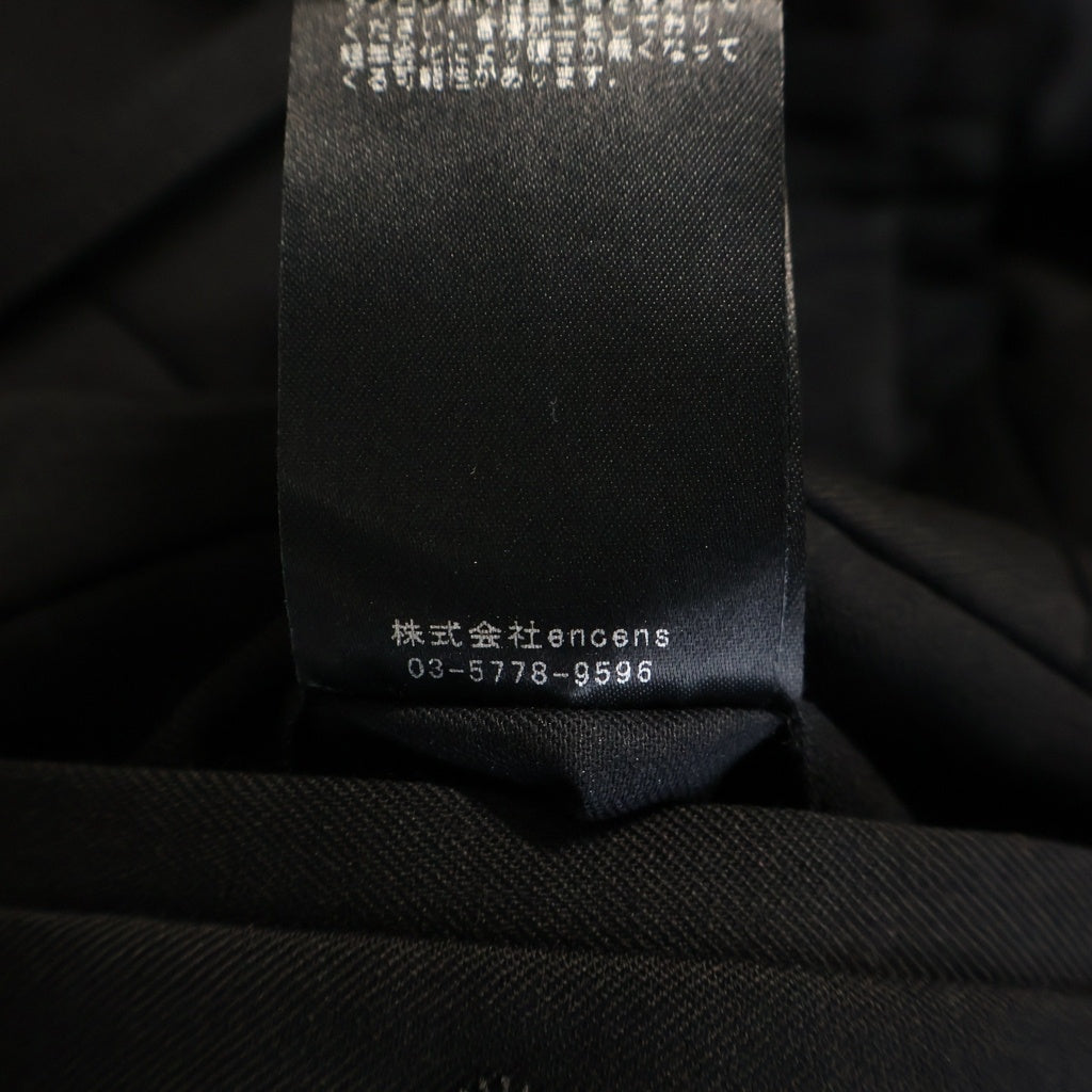 Stein(シュタイン) WIDE TAPERED TROUSERS ウールギャバジン ワイドトラウザーズ パンツ ブラック ST278-1