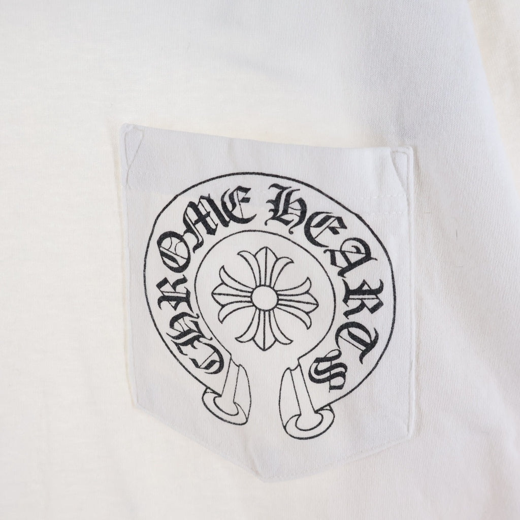 CHROME HEARTS(クロムハーツ) OLD CH T-SHIRT STAR オールド バックスクロール スタープリント 半袖Tシャツ ホワイト