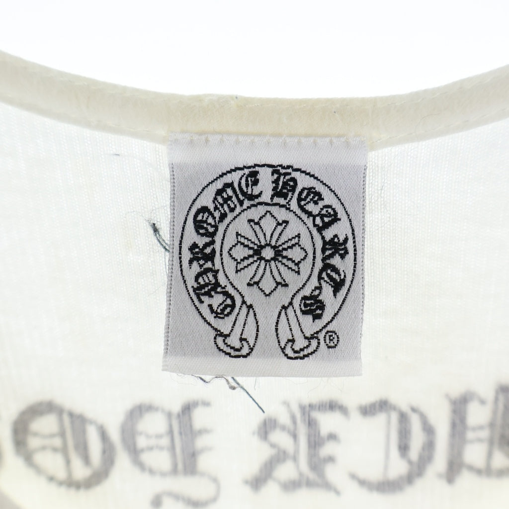CHROME HEARTS(クロムハーツ) OLD RIB TANK TOP FUCK YOU オールド ホースシュープリント タンクトップ ノースリーブシャツ ホワイト