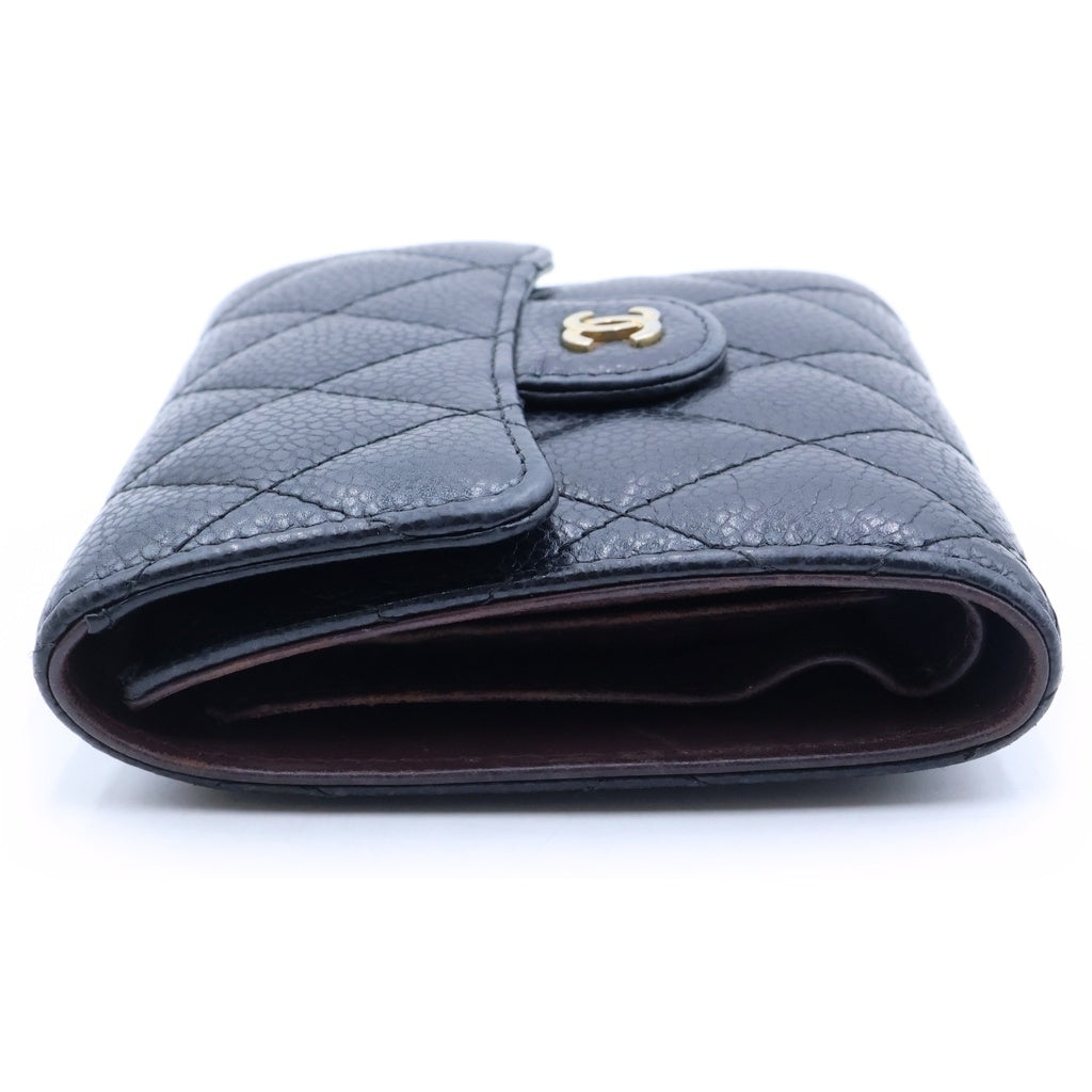 CHANEL(シャネル) マトラッセ クラシック スモール フラップ ウォレット 2つ折り財布 ブラック AP0231 レディース