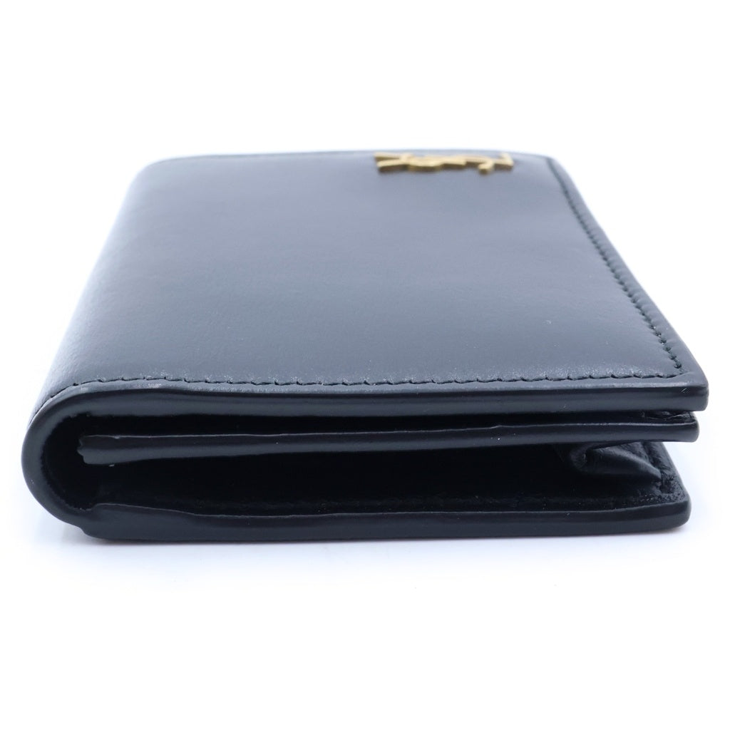 SAINT LAURENT PARIS(サンローランパリ) Tiny Card Case タイニー カサンドラ レザーカードケース 名刺入れ ブラック 730077