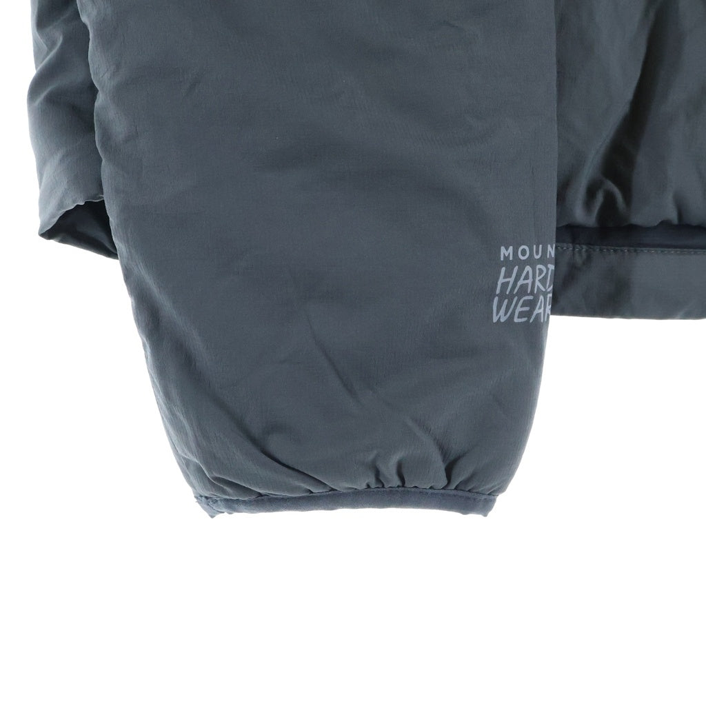 NO BRAND(ノーブランド) MOUNTAIN HARDWEAR マウンテンハードウェア ロゴプリント ジップアップ フーデット コアストラータジャケット グレー 220 OM7796