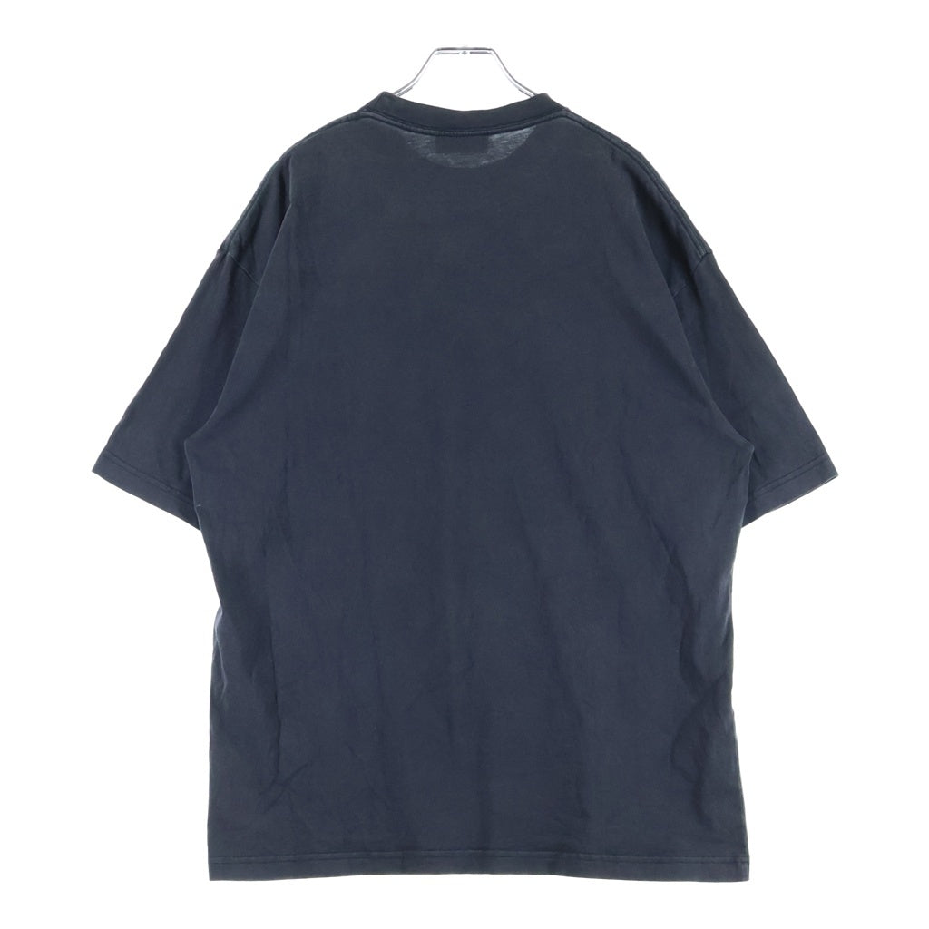 BALENCIAGA(バレンシアガ) 22AW BB PARIS ICON LOGO TEE ロゴエンブロイダリー クルーネック コットン 半袖Tシャツ カットソー ブラック 612966 TMVG7
