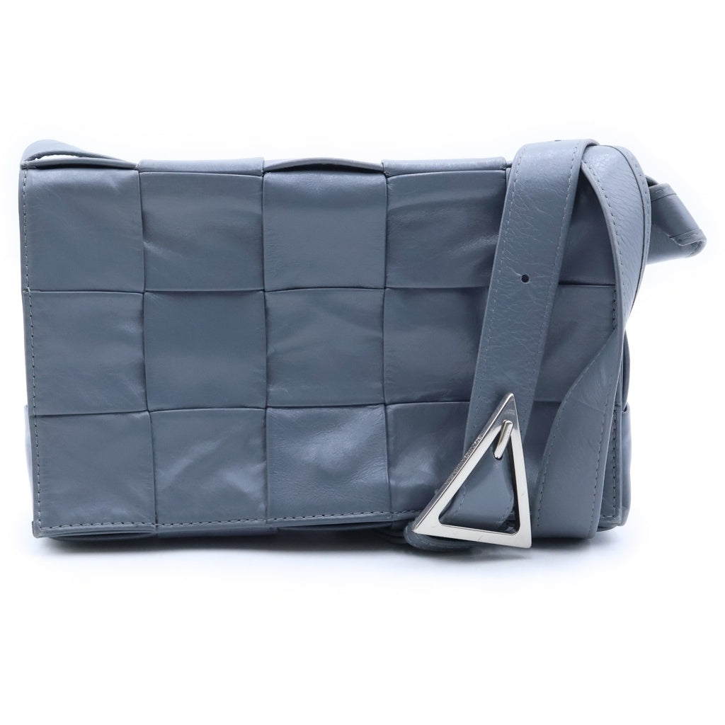 BOTTEGA VENETA(ボッテガヴェネタ) カセット ウエストバッグ ショルダーバッグ グレー レザー レディース