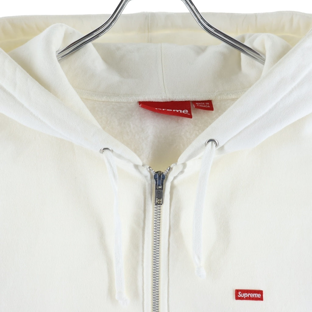 SUPREME(シュプリーム) 17AW Small Box Zip Up Hooded Sweatshirt スモールボックスロゴ ジップアップフーデット スウェットシャツ パーカー ホワイト