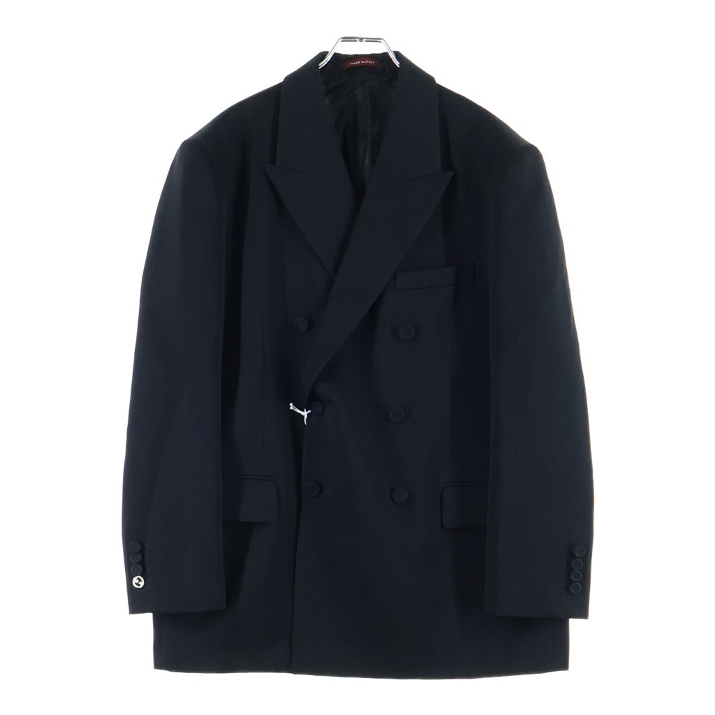 GUCCI(グッチ) 6B Wool Tailored Jacket ダブルブレスト ウールテーラードジャケット ブラック 793659 ZARG8