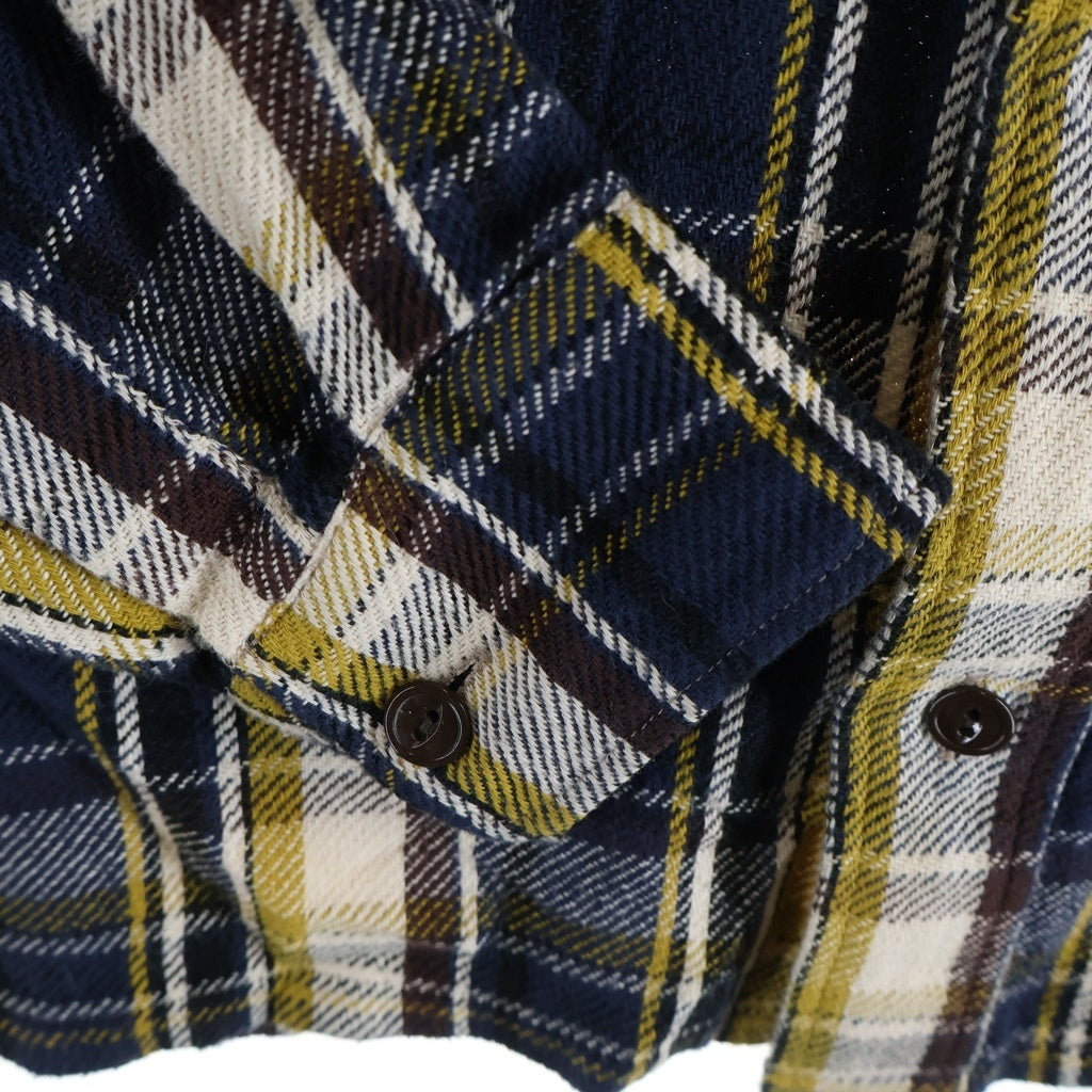 HUMAN MADE(ヒューマンメイド) CHECK SHIRT 長袖チェックシャツ ネルシャツ ブラウン HM30SH012