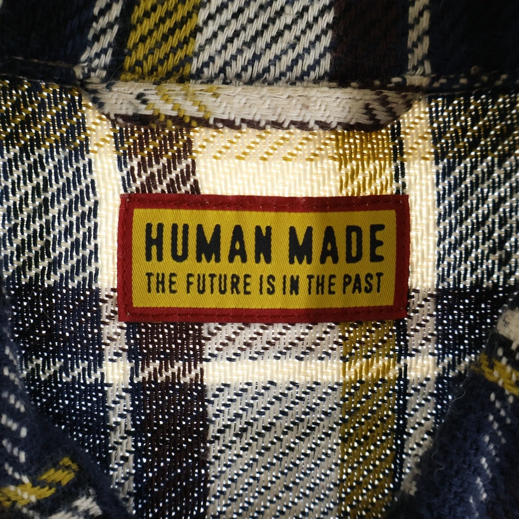 HUMAN MADE(ヒューマンメイド) CHECK SHIRT 長袖チェックシャツ ネルシャツ ブラウン HM30SH012