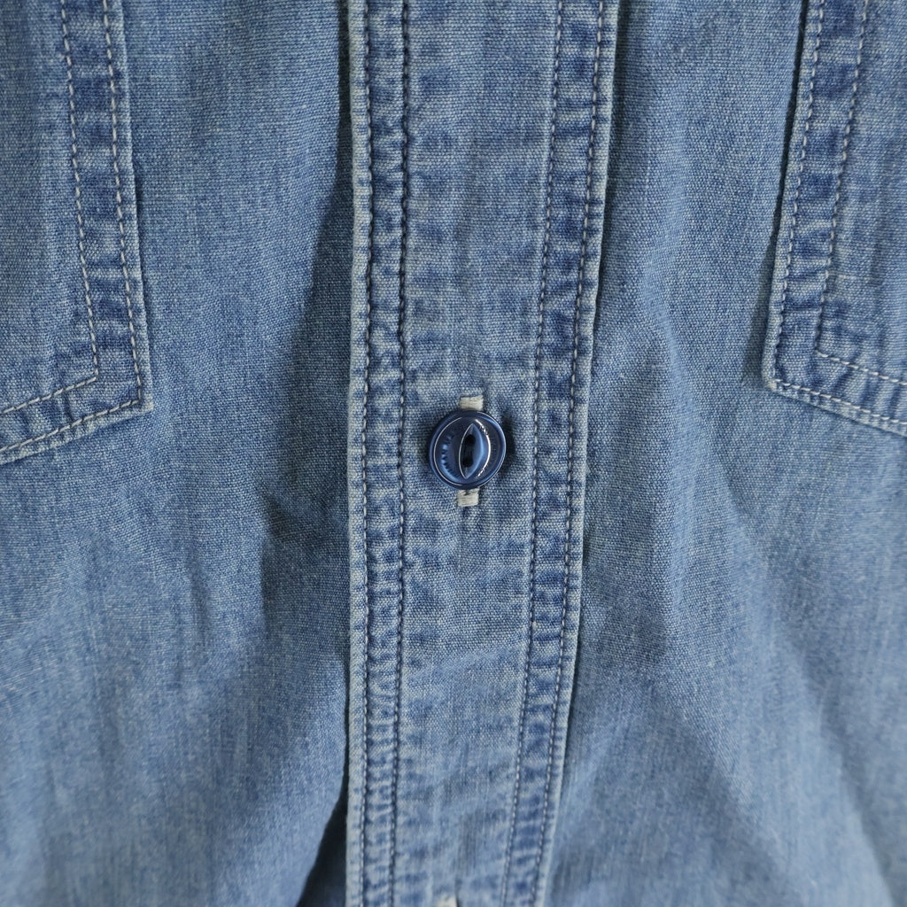 HUMAN MADE(ヒューマンメイド) Military Chambray Shirt ミリタリーシャンブレーシャツ長袖デニムシャツ インディゴ HM31SH006