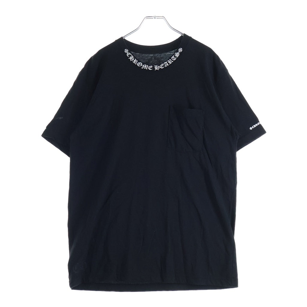 CHROME HEARTS(クロムハーツ) CH T-SHIRT ネックロゴ 半袖Tシャツ ブラック