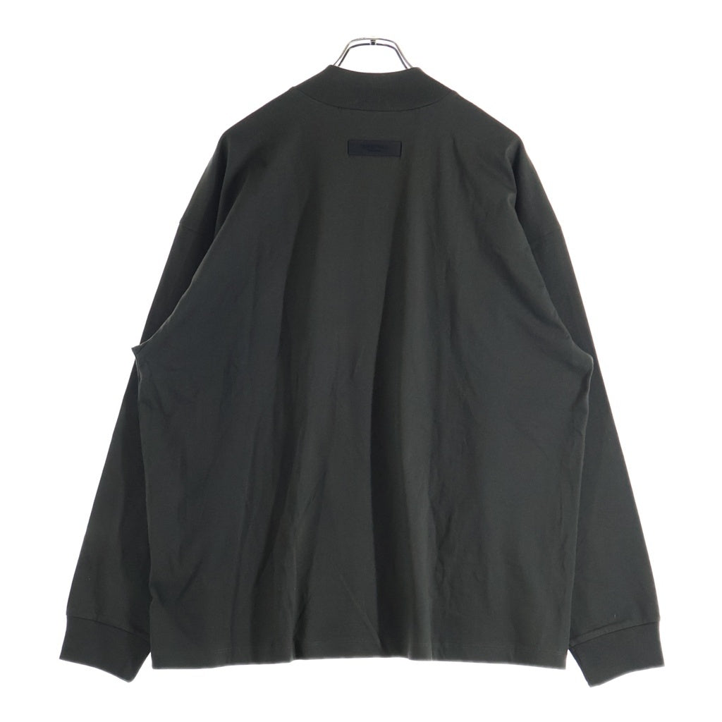 FEAR OF GOD ESSENTIALS(フィアオブゴッド エッセンシャルズ) L/S T-SHIRT バックリフレクターロゴ 長袖Tシャツ ロンT グレー