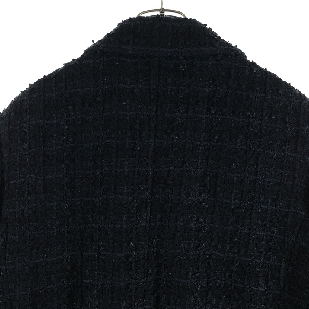 CHANEL(シャネル) ピークドラペル ツイードジャケット ブラック P71871V63459