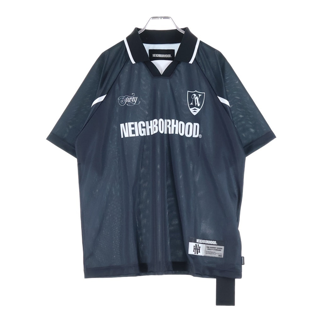 NEIGHBORHOOD(ネイバーフッド) 26SS GAME SHIRT SS ゲームシャツ サッカーシャツ 半袖Tシャツ ブラック 261FPNH-CSM14