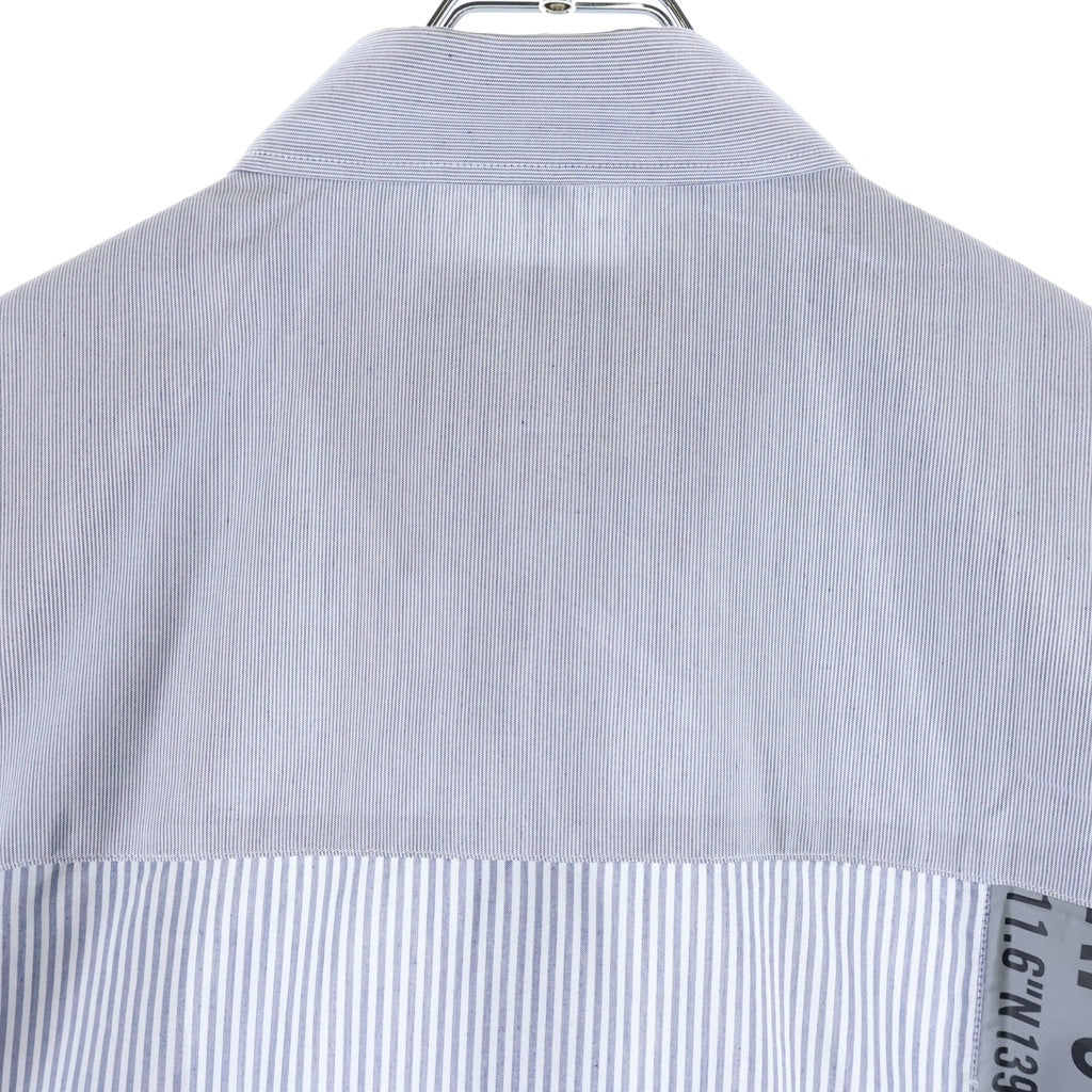 WTAPS(ダブルタップス) 24SS BD 01 LS / CTPL. BROADCLOTH. TEXTILE. COOLMAX ボタンダウン ストライプ長袖シャツ グレー 241TQDT-SHM01