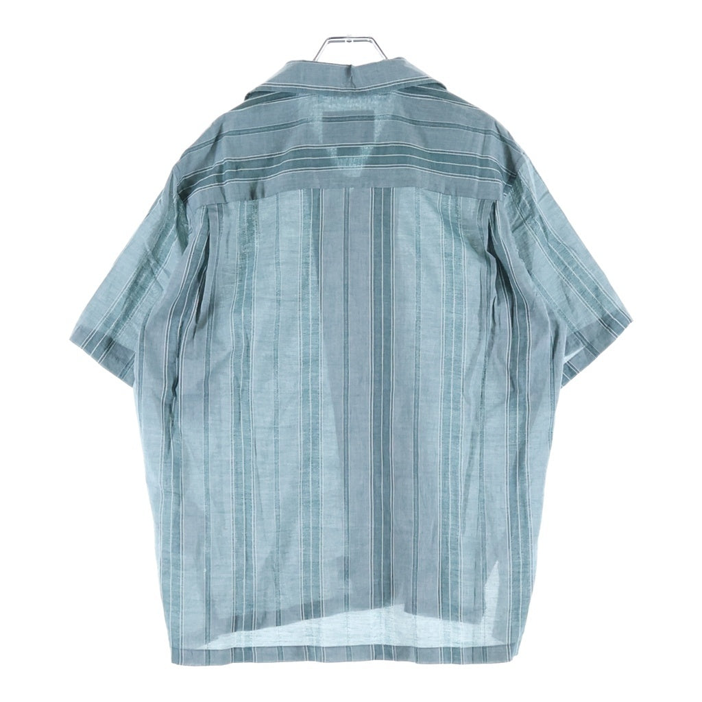 WTAPS(ダブルタップス) 25SS FRIO 02 SS / COTTON. DOBBY. TEXTILE 半袖ストライプシャツ グリーン 251CWDT-SHM07