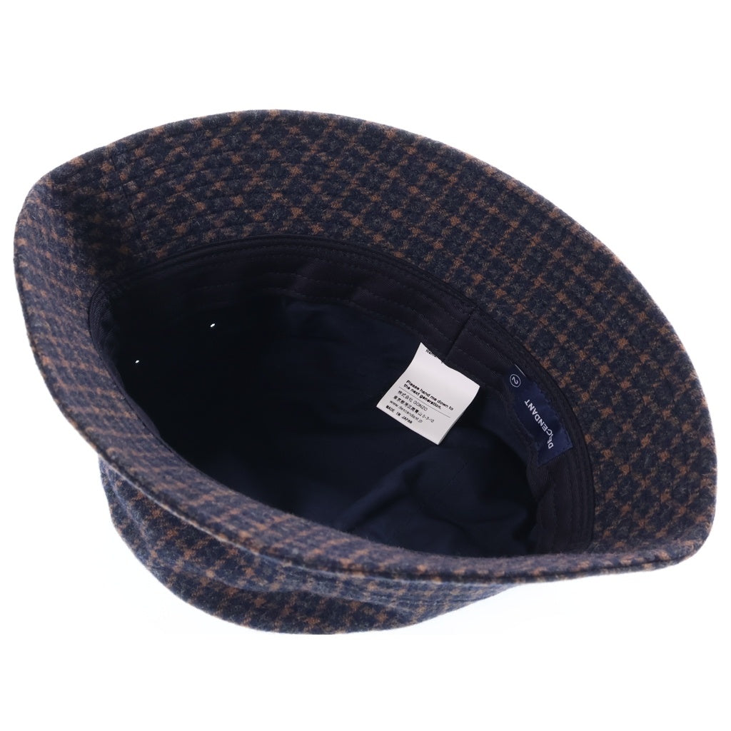 DESCENDANT(ディセンダント) 26AW HORIZON BUCKET HAT アルパカ混ウールバケットハット 帽子 ネイビー 262EMDS-HT01