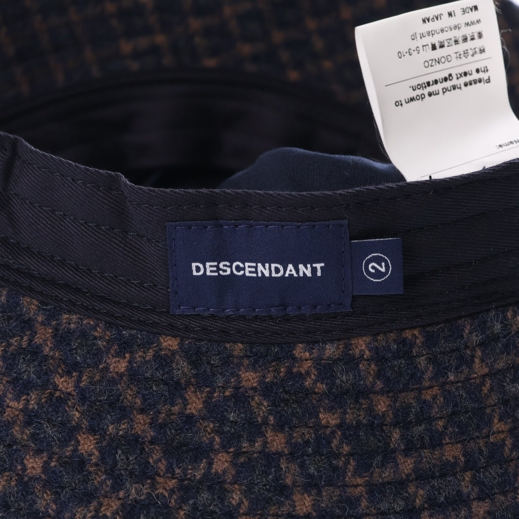 DESCENDANT(ディセンダント) 26AW HORIZON BUCKET HAT アルパカ混ウールバケットハット 帽子 ネイビー 262EMDS-HT01