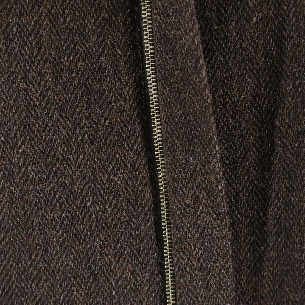 Yohji Yamamoto FEMME(ヨウジヤマモトファム) ヘリンボーン ウールロングコート ブラウン レディース FT-C11-109
