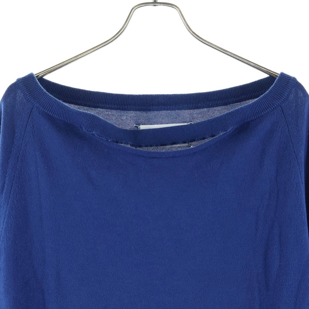 Maison Margiela(メゾンマルジェラ) 09SS ここのえ期 クルーネックニットセーター ブルー レディース