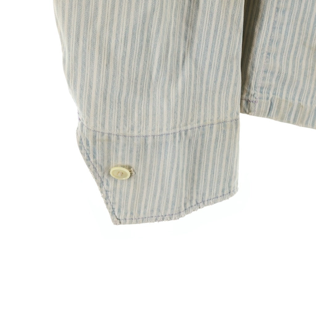Maison Margiela(メゾンマルジェラ) 21SS Stripe Jacket ダメージ加工 ストライプ テーラードジャケット グレー S50BN0465