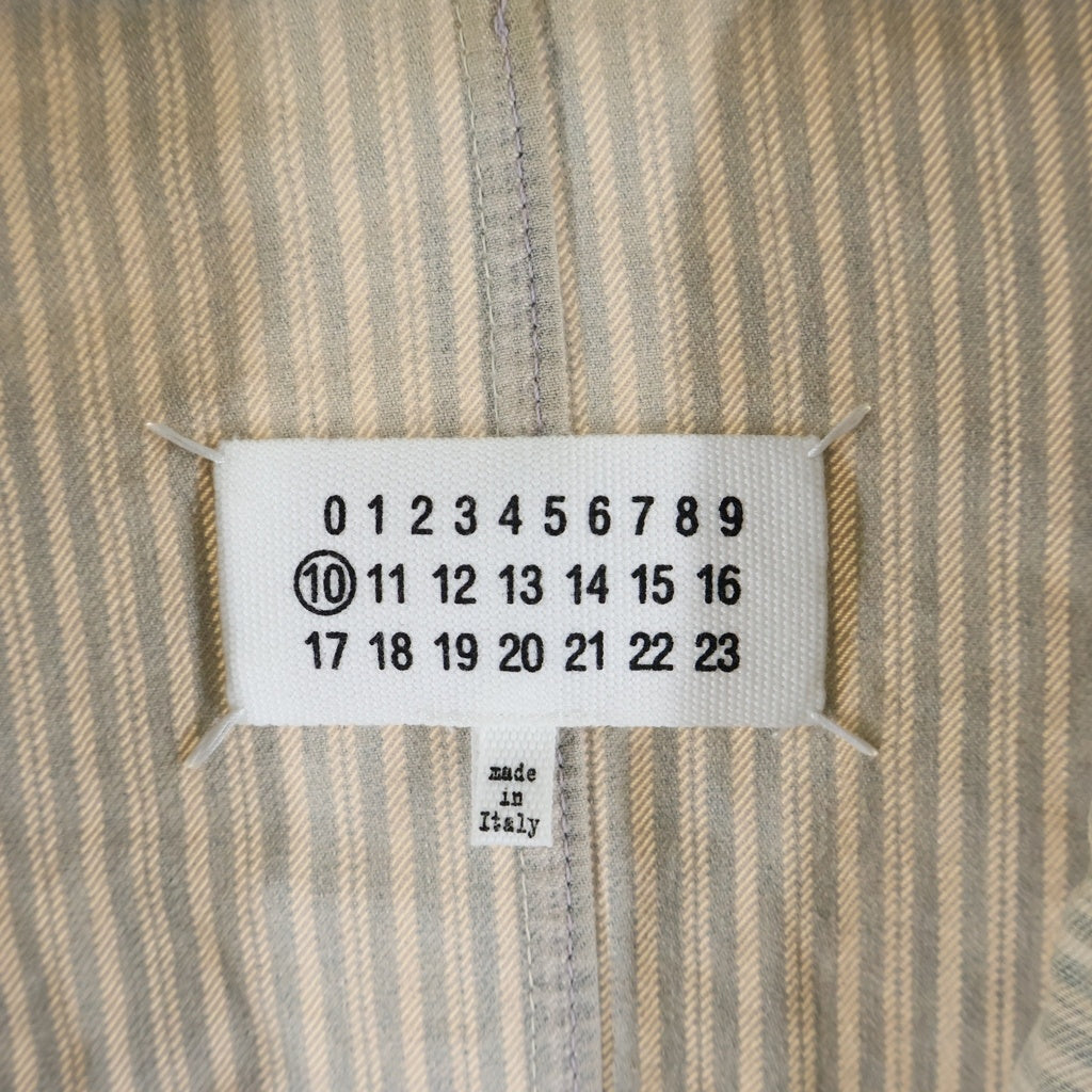 Maison Margiela(メゾンマルジェラ) 21SS Stripe Jacket ダメージ加工 ストライプ テーラードジャケット グレー S50BN0465
