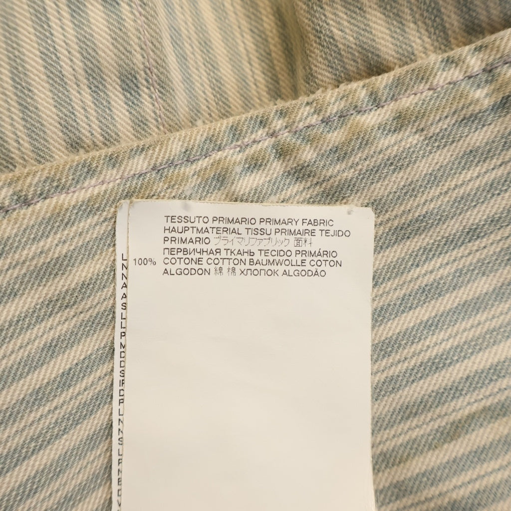 Maison Margiela(メゾンマルジェラ) 21SS Stripe Jacket ダメージ加工 ストライプ テーラードジャケット グレー S50BN0465